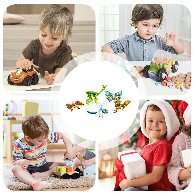 10 Pcs puzzle Montessori Hand Grab Boards giocattoli Jigsaw giocattoli educativi per bambini animali dei cartoni animati puzzle 3D