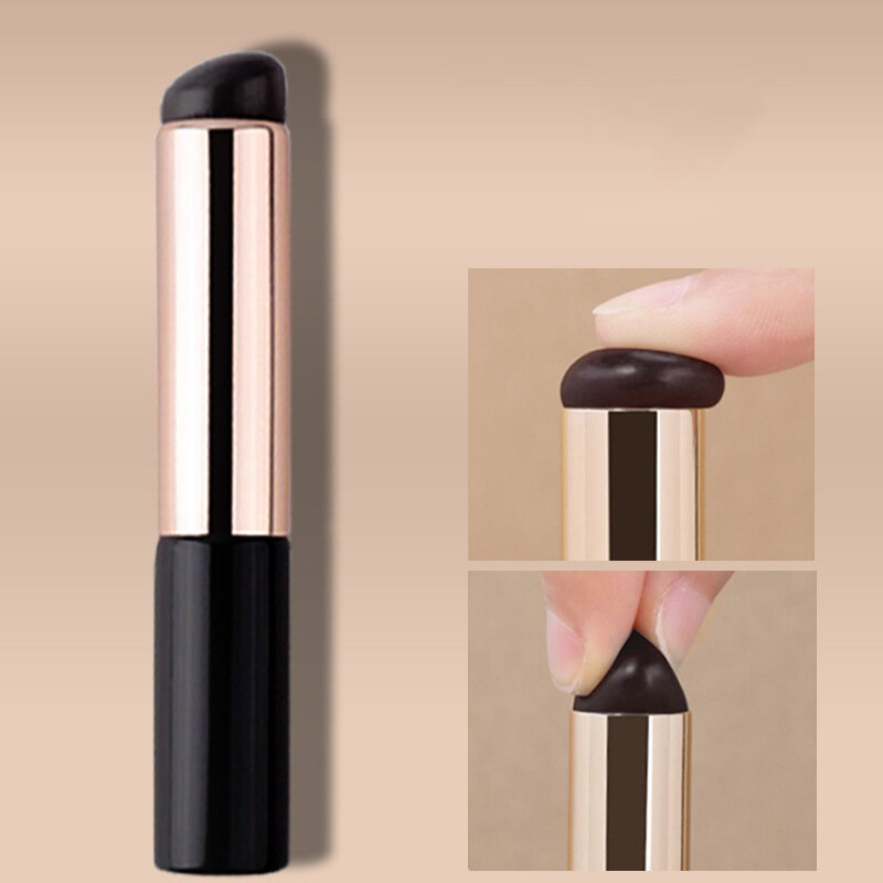 Siliconen Lipborstel Met Hoes Schuine Concealer Make-Up Tool Draagbare Ronde Kop Als Vingertoppen Q Zachte Lippenstift Borstel