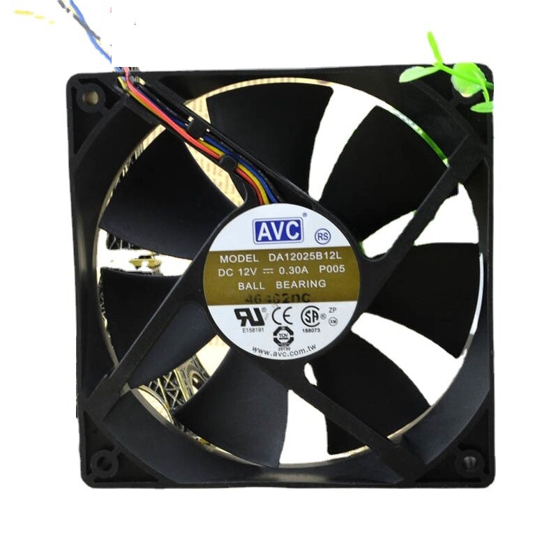 Новый вентилятор для AVC DA12025B12LP005 12 см 12025 12 В а бесшумный 4-контактный Вентилятор охлаждения ШИМ