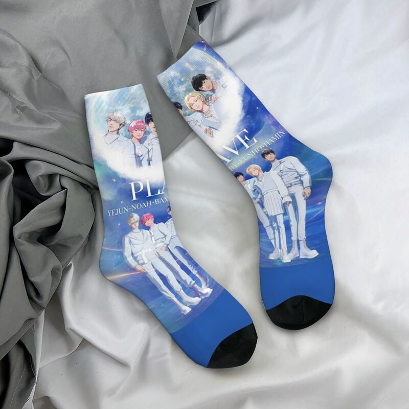 New Male Men Socks Harajuku Kpop Noah Bamby Yejun Eunho Hamin Sock PLAVE Graphic Women Stockings Spring Summer Autumn Winter