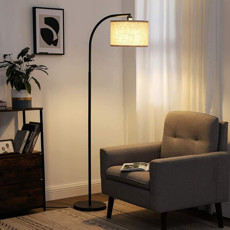 DEWENWILS modern arched floor lamp 63.4-inch high curved floor lamp-