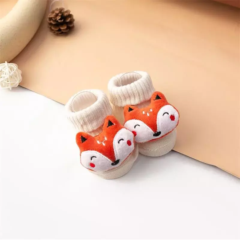 Милые детские разноцветные хлопковые детские носки Резиновые Нескользящие напольные носки для мальчиков и девочек детские носки для малышей подарок для новорожденных