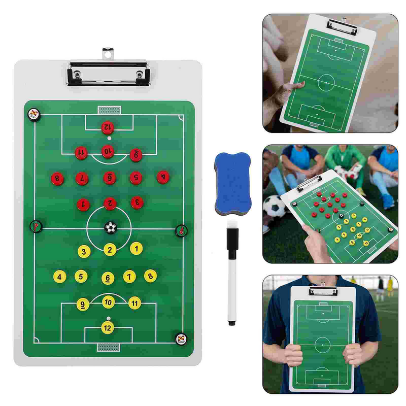 Double- Sided Clipboard Football Indoor Soccer Soccer-Ball Coaching Kit