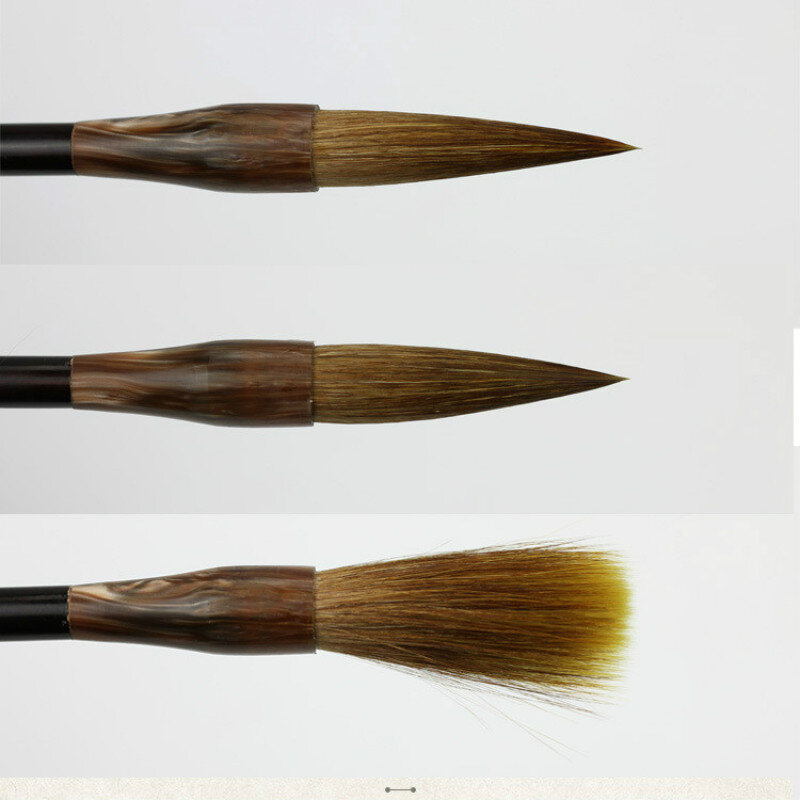 Set di spazzole per capelli donnola capelli di lupo penna per calligrafia cinese pennello per scrittura Script regolare pennello per pittura cinese Tinta China