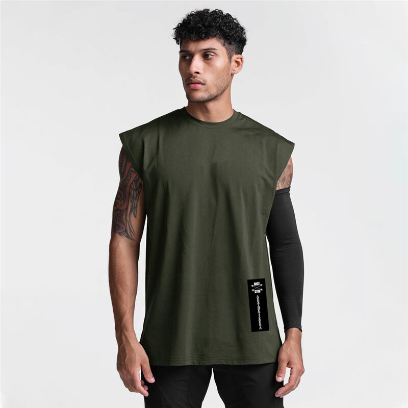 Gym Mens Casual Running Tank Top แฟชั่นกีฬาฟิตเนสแขนกุด Quick-Drying Vest เสื้อผ้าออกกำลังกายเพาะกาย Singlets
