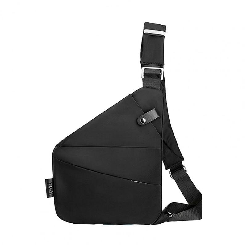 Мужская сумка через плечо с регулируемым ремешком, портативная вместительная Скрытая нагрудная сумка на молнии с защитой от кражи