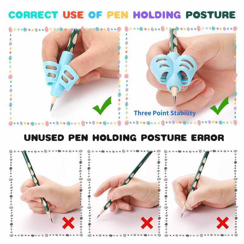 Stationery Children Writing Correction Device Silicone Pen Holder Students Learning Write Corrector Tool Teaching Equipment