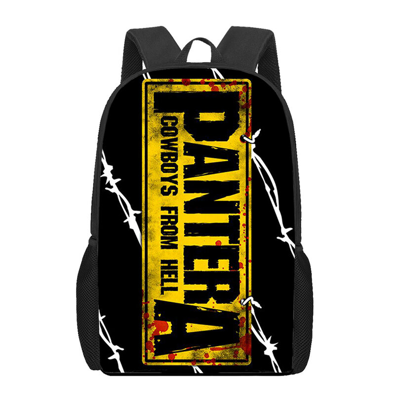 Pantera Ritual Metal Band 3D Printing Children School Bags Kids Backpack For Girls Boys Student Schoolbags Braveling Backpack
