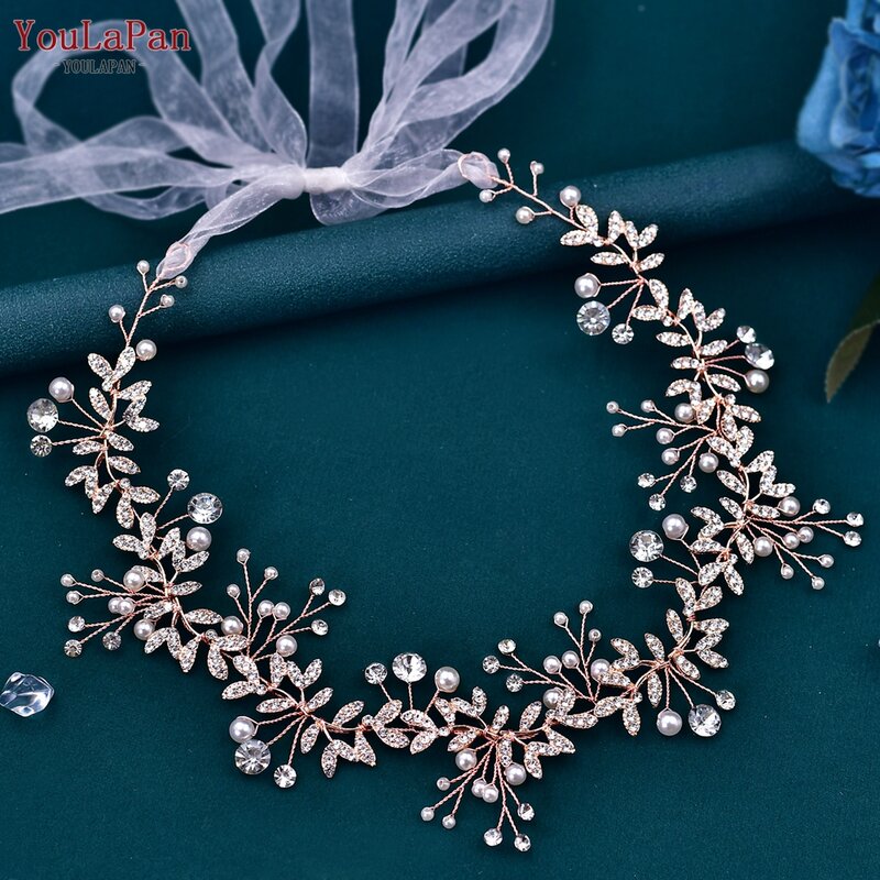 Youlapan SH233 Strass Trouwjurk Sjerp Riem Lichtmetalen Leaf Bridal Riemen Vrouwen Gewaad Avondjurk Riem Bruiloft Accessoires