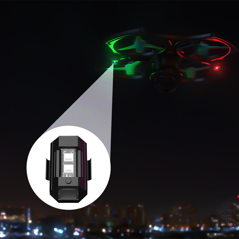 Motocicletas Vehículos Avión Drone Luz Estroboscópica Modificado Drones Luces Intermitentes Luces de La Noche de La Bicicleta Luces de Advertencia Al Aire Libre