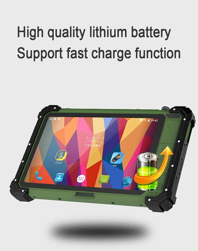 2022ทนทาน Android Tablet PC IP67กันน้ำ Push To Talk POC 4G LTE Zello วิทยุ PTT 10 "6GB RAM 128GB ROM GPS 16500MAH