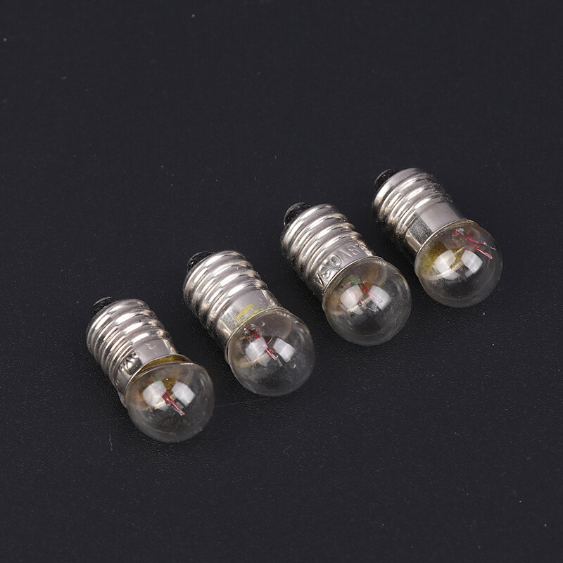 25 buah miniatur bulat 1.5V 3.8V meriam lampu kecil untuk siswa percobaan fisika senter manik-manik bola lampu kecil