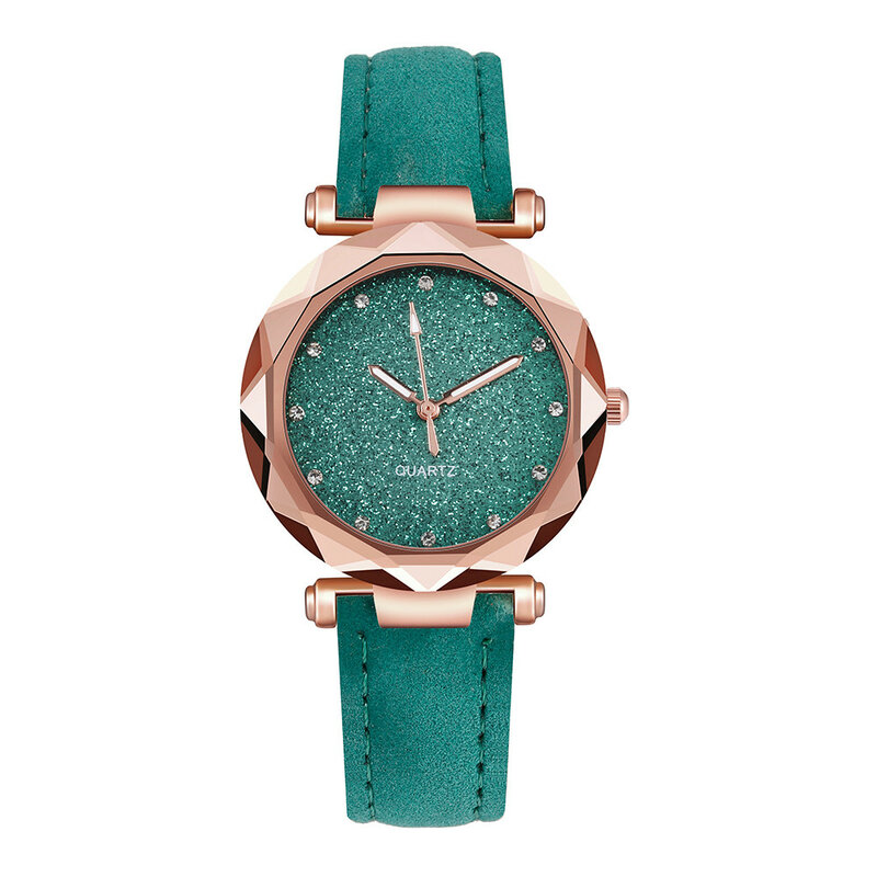 Ladies Fashion Korean Rhinestone Rose Gold Quartz Watch Female Belt Watch Women's Watches Fashion Clock Watch Women Watches