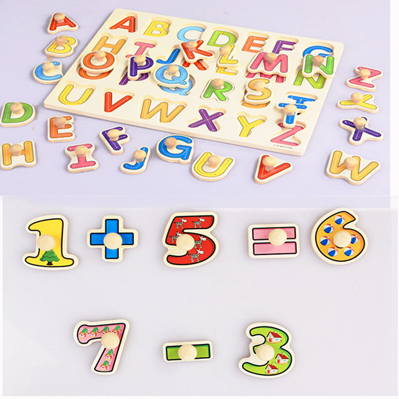 Montessori ปริศนาเด็กของเล่นเพื่อการศึกษาเด็กเกมกระดานปริศนาจิ๊กซอว์ปริศนาเด็กปริศนาไม้สำหรับเด็ก2 3ปี