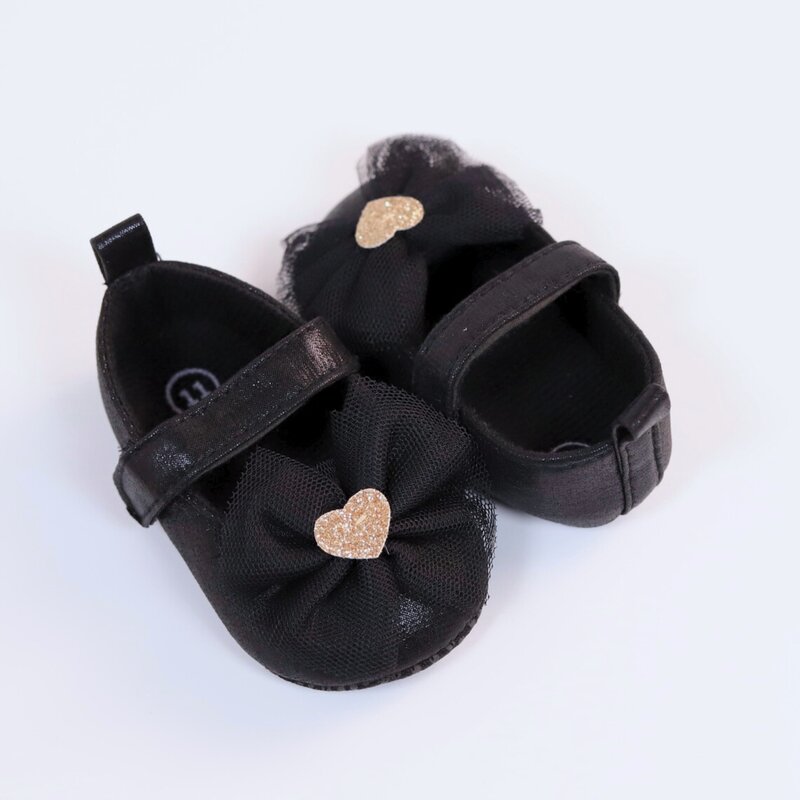 Sapatos elegantes de bowknot Mary Jane para bebês, leves, antiderrapantes, sola macia, sapatos para festas internas e externas, na moda