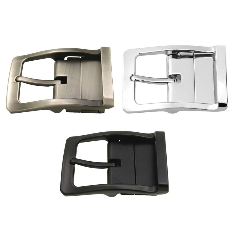 Alloy Belt Buckle Fashion Mens Business Casual Reversible for 33mm-34mm Belt Rectangle Pin Buckle Replacement Pin Belt Buckle