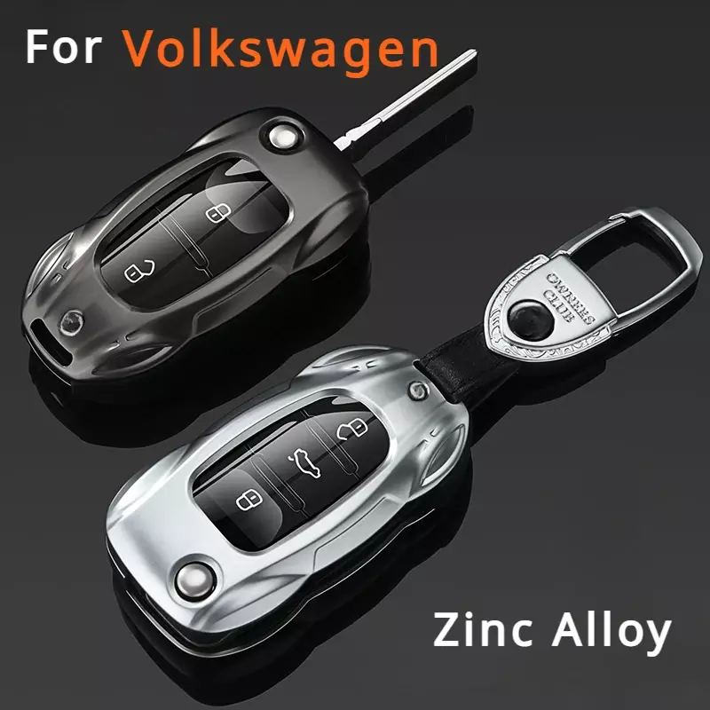 Per Volkswagen in lega di zinco Car Key Case Cover Shell Holder Golf 4 5 6 7 8 MK 4 7 Passat Beetle Octavia Jetta Leon Tiguan key bag