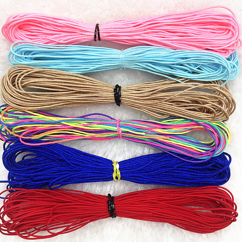 Nylon Trançado String para DIY Beading, Fio Shamballa, Nó Chinês Cabo De Macramé, Pulseira Borlas, 5 Jardas, 1,5mm