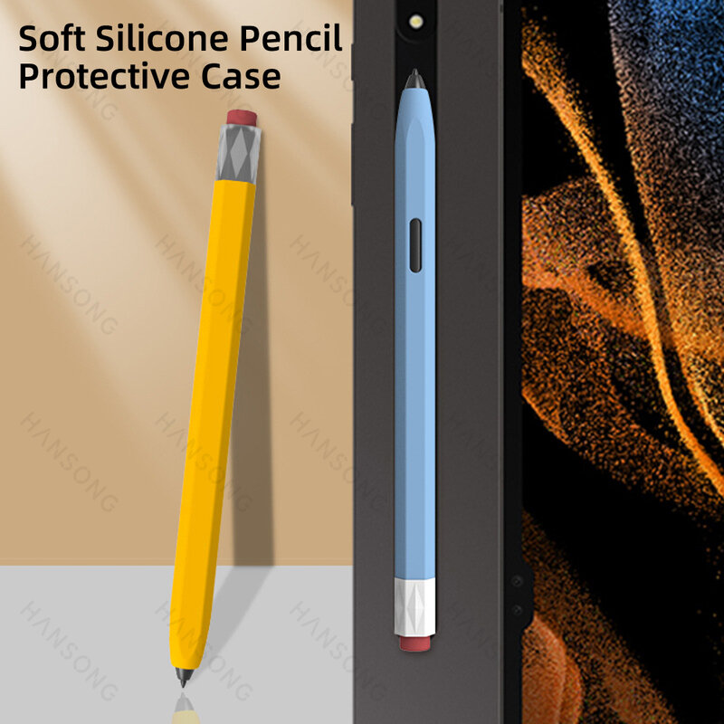 Capa Lápis Stylus de Silicone Líquido, Estojo para Samsung Galaxy Tab S, S6 Lite, S7, S8, S7 Plus, S7 FE, S8 Plus