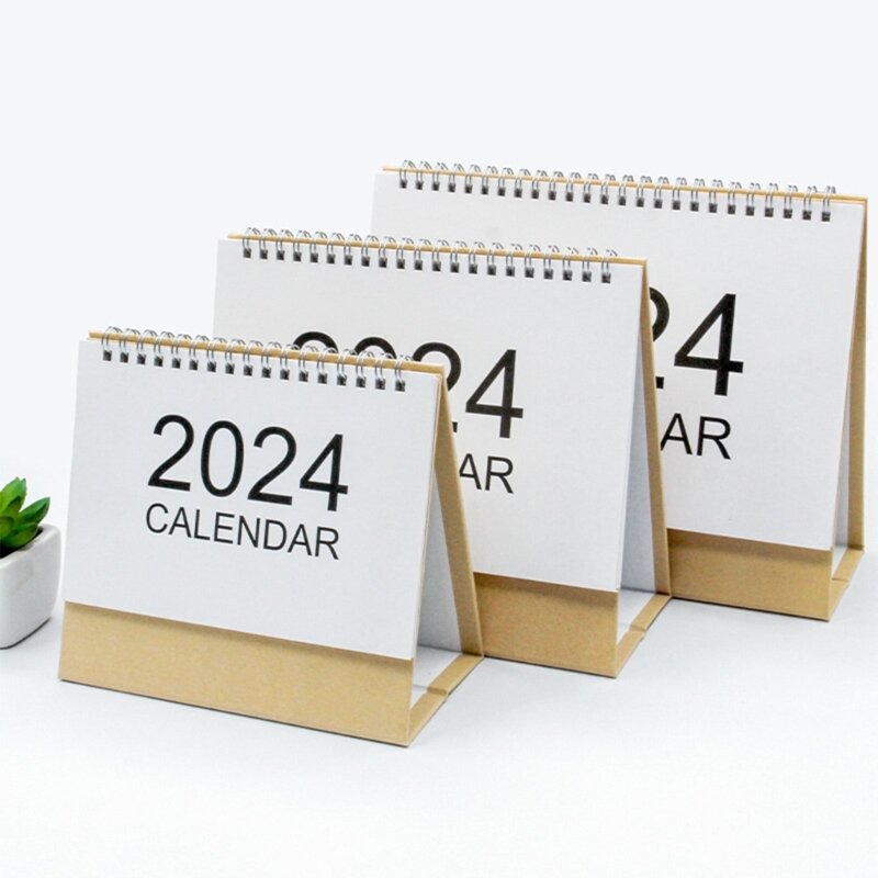 Mini calendrier bureau 2024, pour décoration des bureaux à domicile, pour planificateur d'horaire quotidien