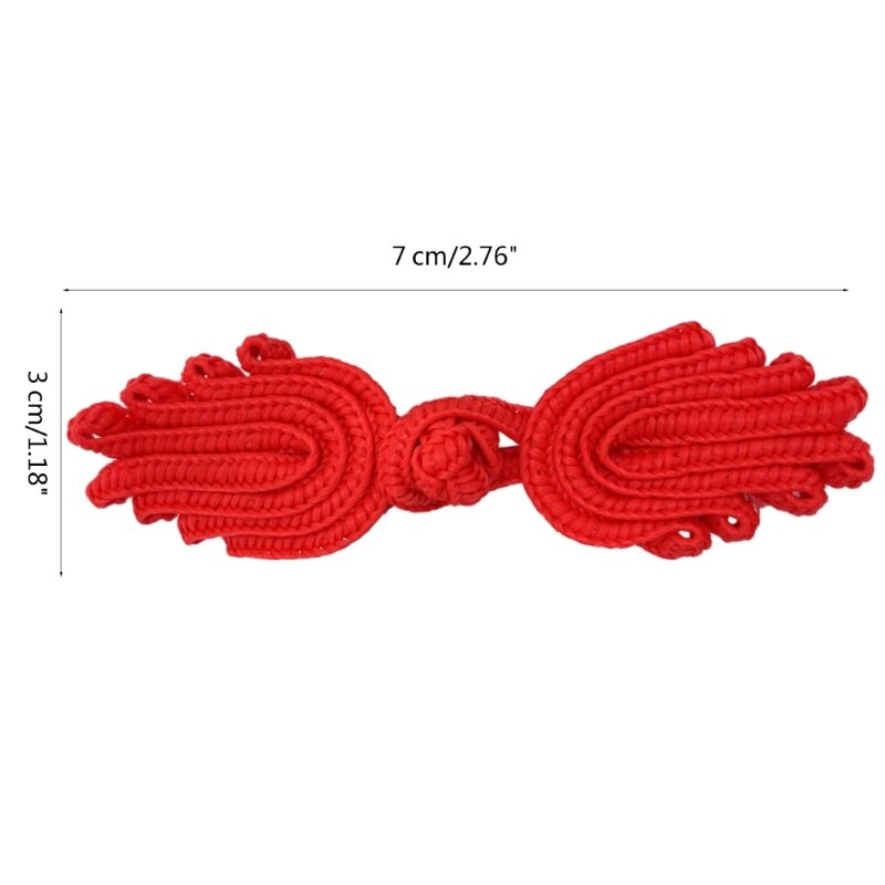 652F Dây buộc may thủ công nhiều màu có nút truyền thống Trung Quốc Hoàn hảo cho áo len Khăn len