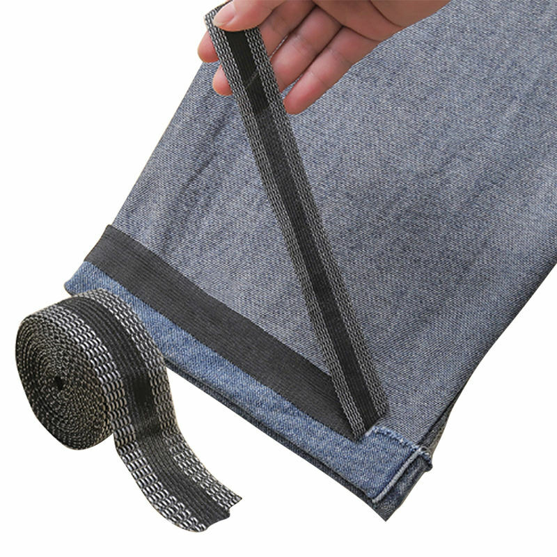 1-5m fita autoadesiva para calças reparação de borda roupas jean encurtar comprimento diy costura tecido reparação pasta bainha fita para calças