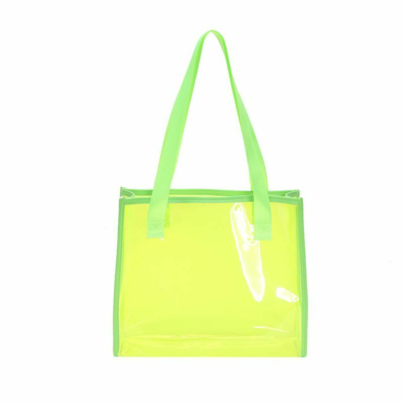 New One Shoulder Transparent Jelly Bag for Large Capacity Beach Outgoing Summer Commuting Tote Bag for Women