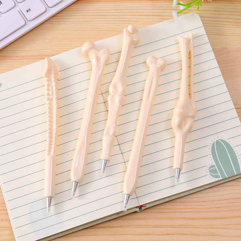 5 sztuk/zestaw śmieszne realistyczne w kształcie kości długopis kulkowy do szkoły materiały biurowe do pisania prezent biurowe