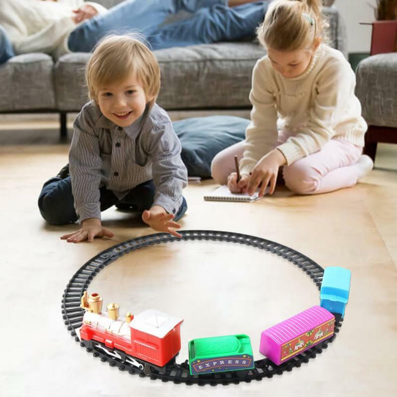 Kerst Treinen Set Trein Speelgoed Batterij Aangedreven Spoorrails Educatief Speelgoed Kersttrein Cadeau Voor Kinderen Feest Kerstcadeaus
