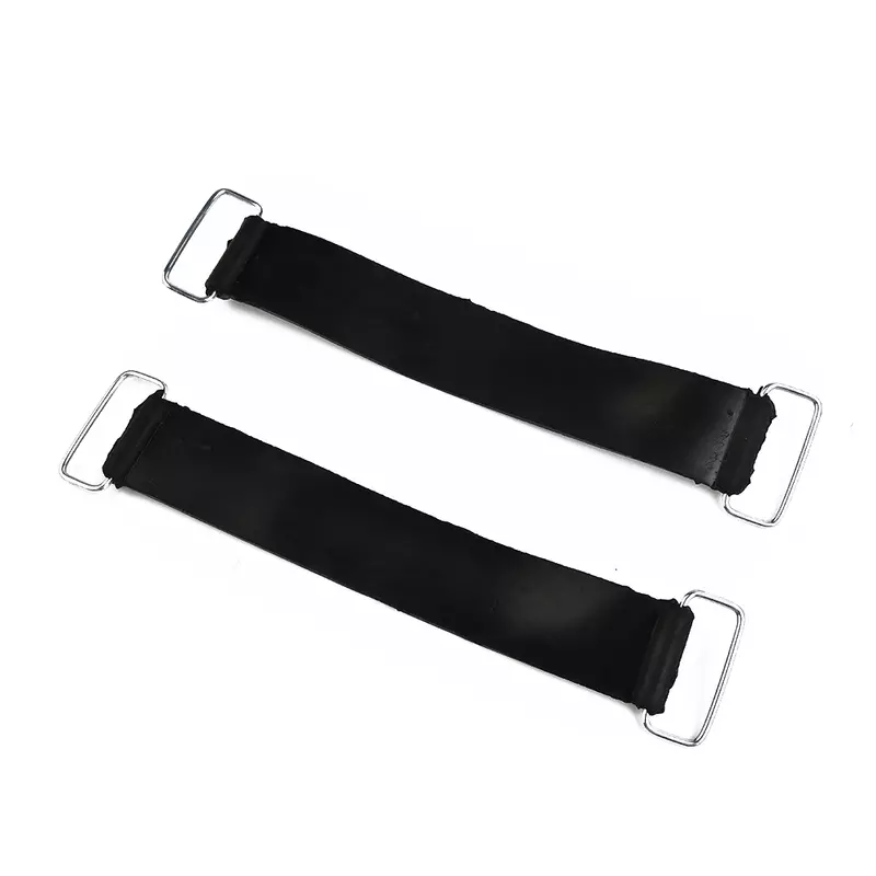 2pcs Motorcycle Rubber Battery Strap Holder Belt For Honda For Suzuki 18-23cm Black Accessories For Vehicles
