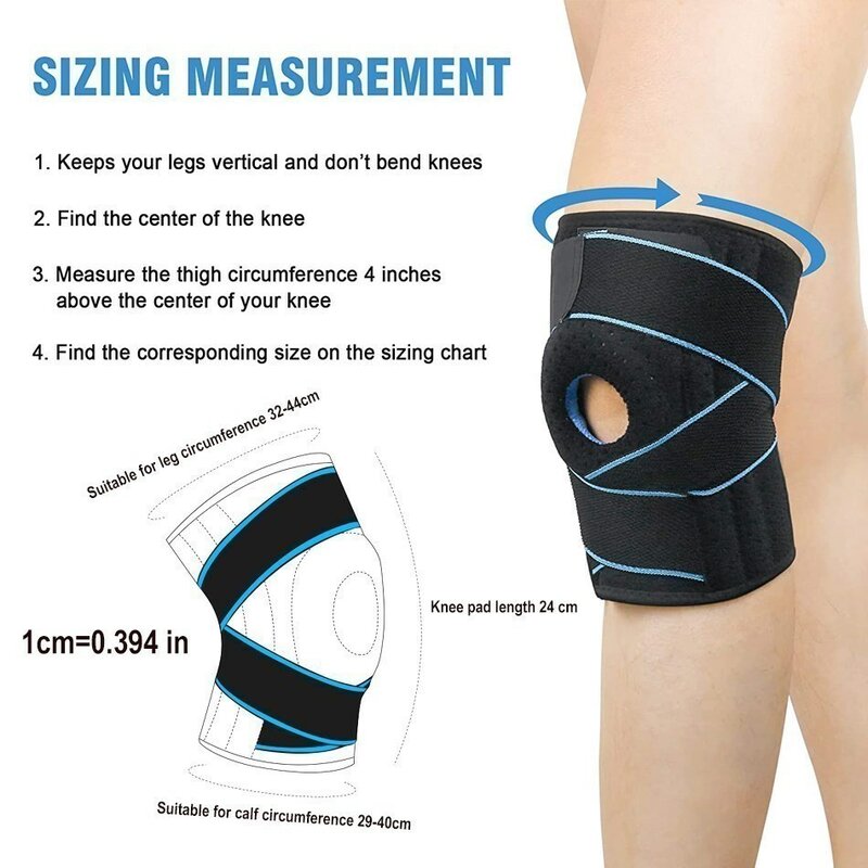WorthWhile 1 PC Kneepad Men Pressurized Sports Elastic Knee Pads Support Gym Fitness Gear Basketball Volleyball Brace Protector