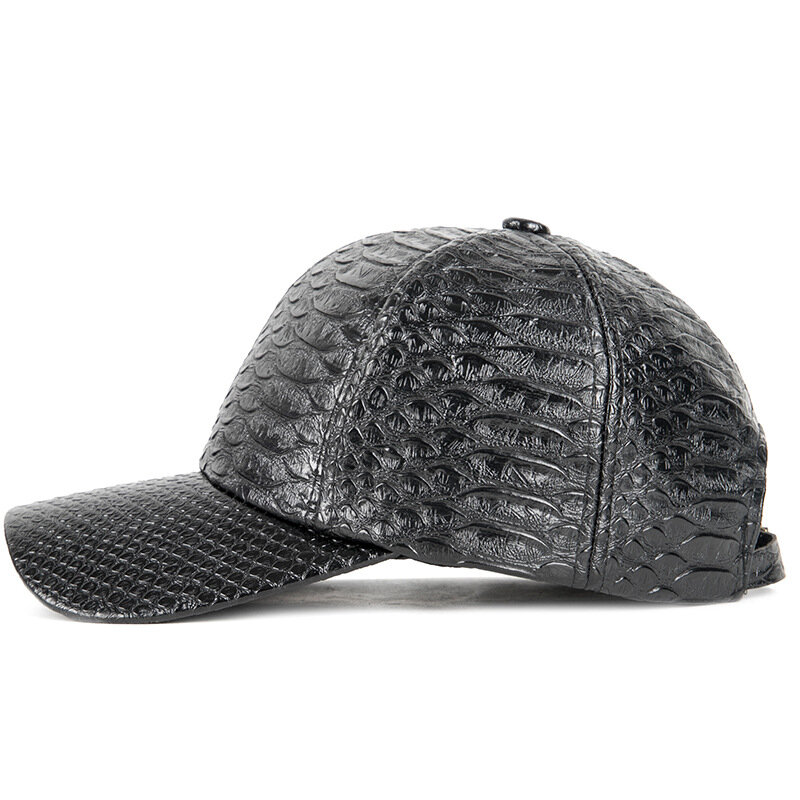 ユニセックスの革の野球帽,カジュアルなパパの帽子,調節可能なフラップ,反射,アウトドアスポーツ
