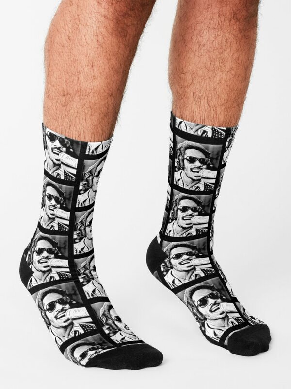 Stevie Wunder Socken verrückte Geschenk Heiz socke Retro Socken für Männer Frauen