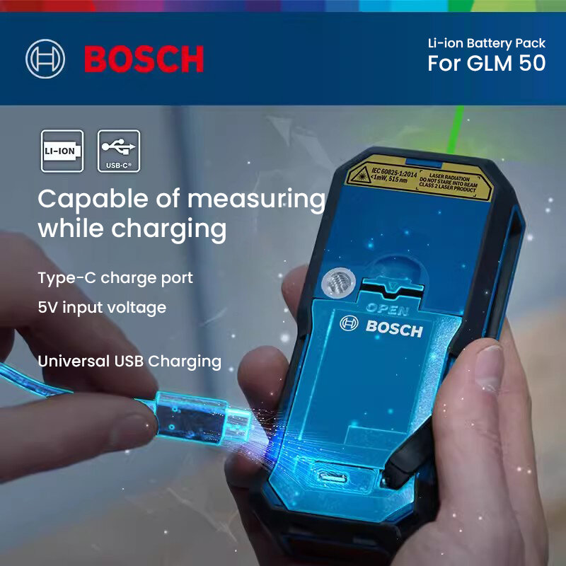 Bosch 3.7V แบตเตอรี่ลิเธียมชนิด C พอร์ต5V/0.5A 1.0Ah สำหรับ GLM50-23G เลเซอร์วัดระยะทาง GLM50-27CG