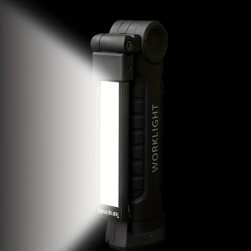 배터리가 내장 된 새로운 휴대용 COB LED 손전등 USB 충전식 작업등 마그네틱 랜턴 교수형 램프 캠핑 토치