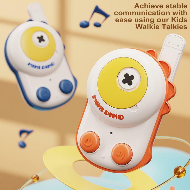 Handheld Multifuncional Two-Way Radio Toy para crianças, dinossauro, recarregável, bonito, Walkie Talkies