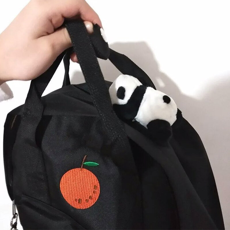 Panda de peluche de dibujos animados 3D Panda broche muñeca de peluche de juguete Ins Panda joyería bolso escolar colgante regalo para niños