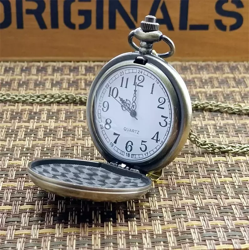 Reloj de bolsillo de artesanía de Metal antiguo para hombres, reloj de Joyería de Arte de resina, collar de elefante Steampunk, colgante