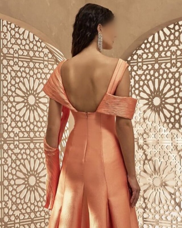 Женское вечернее платье-Русалка с V-образным вырезом и открытыми плечами