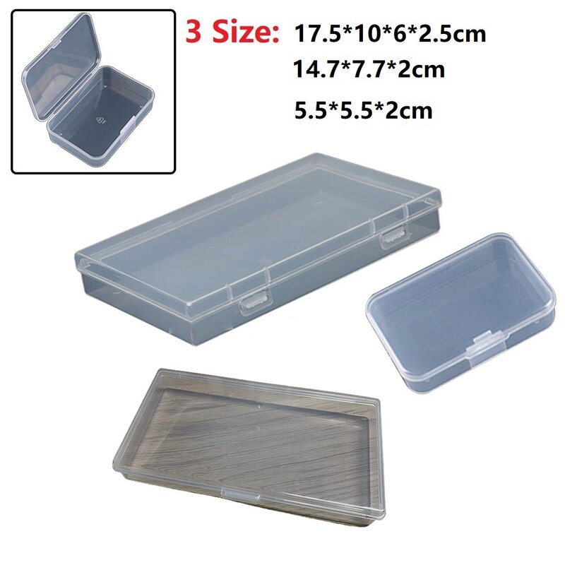 Mini Boxes Rectangle Transparent Plastic Storage Box Container Packaging Box For Earrings Rings Beads Collecting Small Items