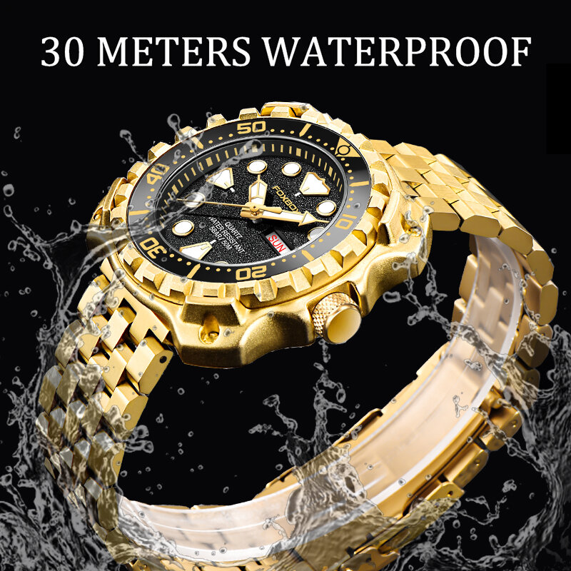 Lige Business Uhr Männer Foxbox Marke Luxus Männer Uhr Mode 30m wasserdicht Chronograph Quarz Armbanduhren montre homme