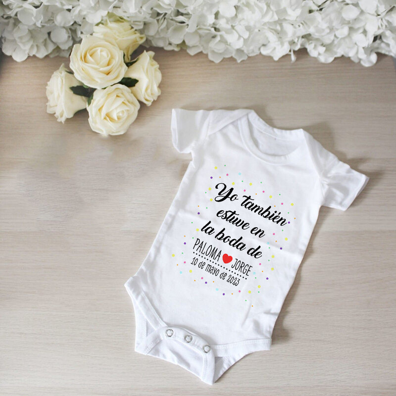 Personalized Baby Bodysuit I Also Attended The Wedding Custom Name Baby Jumpsuit Wedding Toddler Infant Boy Girs Rompers Outfits
