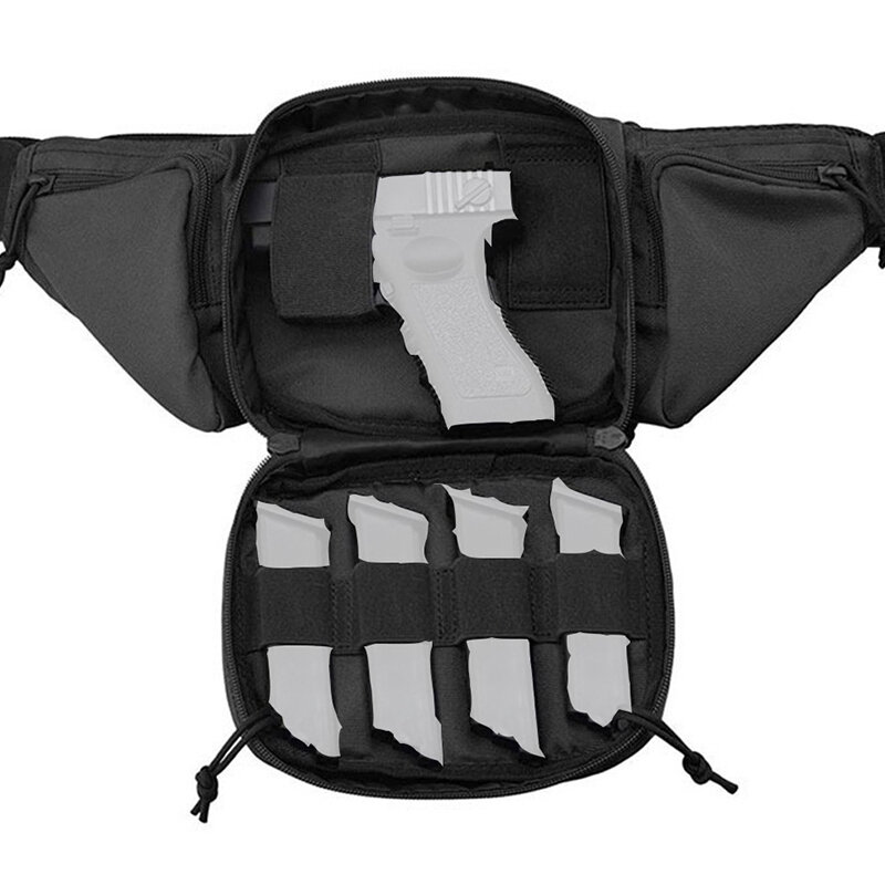 Tactical Waist Bag Gun Holster Military Fanny Pack Sling Shoulder Bag Outdoor Chest Assult Pack Concealed Gun Carry Holster NEW