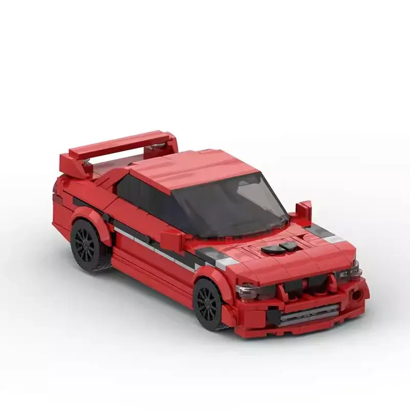 MOC Mitsubishied Lancered EVO V Speed Champions Red Cars Techniced Building Blocks Bricks Set Kids Toys Gifts For Boys & Girls