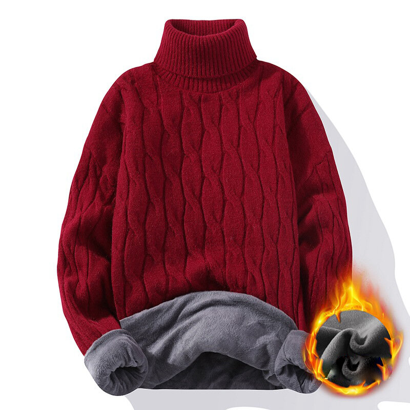 Suéter Vintage de punto para hombre, jerseys de Color sólido con cuello redondo, estilo Harajuku, Retro, Otoño e Invierno