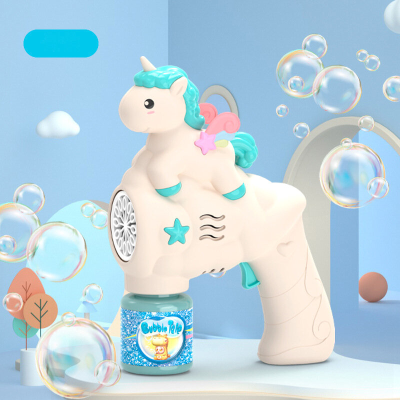 Máquina de burbujas de ojos grandes para pistola de burbujas, soplador de burbujas de unicornio, juguetes de jabón para niños, regalos de verano