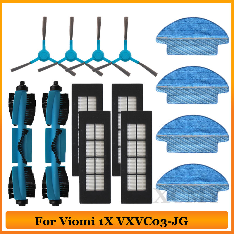 Pièces de rechange pour aspirateur robot Viomi 1X VXVC03-JG / Conga 3090, brosse latérale principale, filtre Hepa, vadrouille, remplacement de chiffon Everths