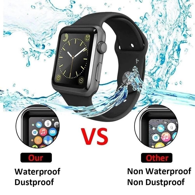 Protector Film For Apple Watch 7 6 SE 5 4 3 Screen Protectors 40MM 41MM 42MM 44MM 45MM For Iwatch 5/6/SE/7 Series 38mm Not Glass