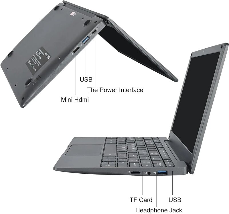 Новый ноутбук 10,1 дюйма, компьютер на базе Windows 11, ноутбук Intel Celeron N4020, обучающий ноутбук, нетбук для детей, мужчин и женщин (8 ГБ/128 ГБ)