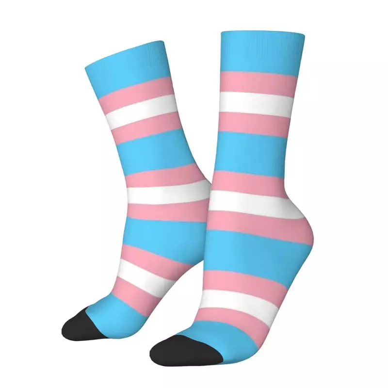 Transgender Flag Lgbt Pride Socks Harajuku High Quality Stockings All Season Long Socks Accessories for Man's Woman's Gifts